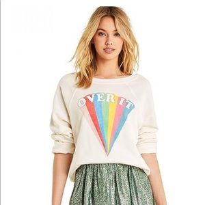 Wildfox “over it” diamond crewneck sweatshirt